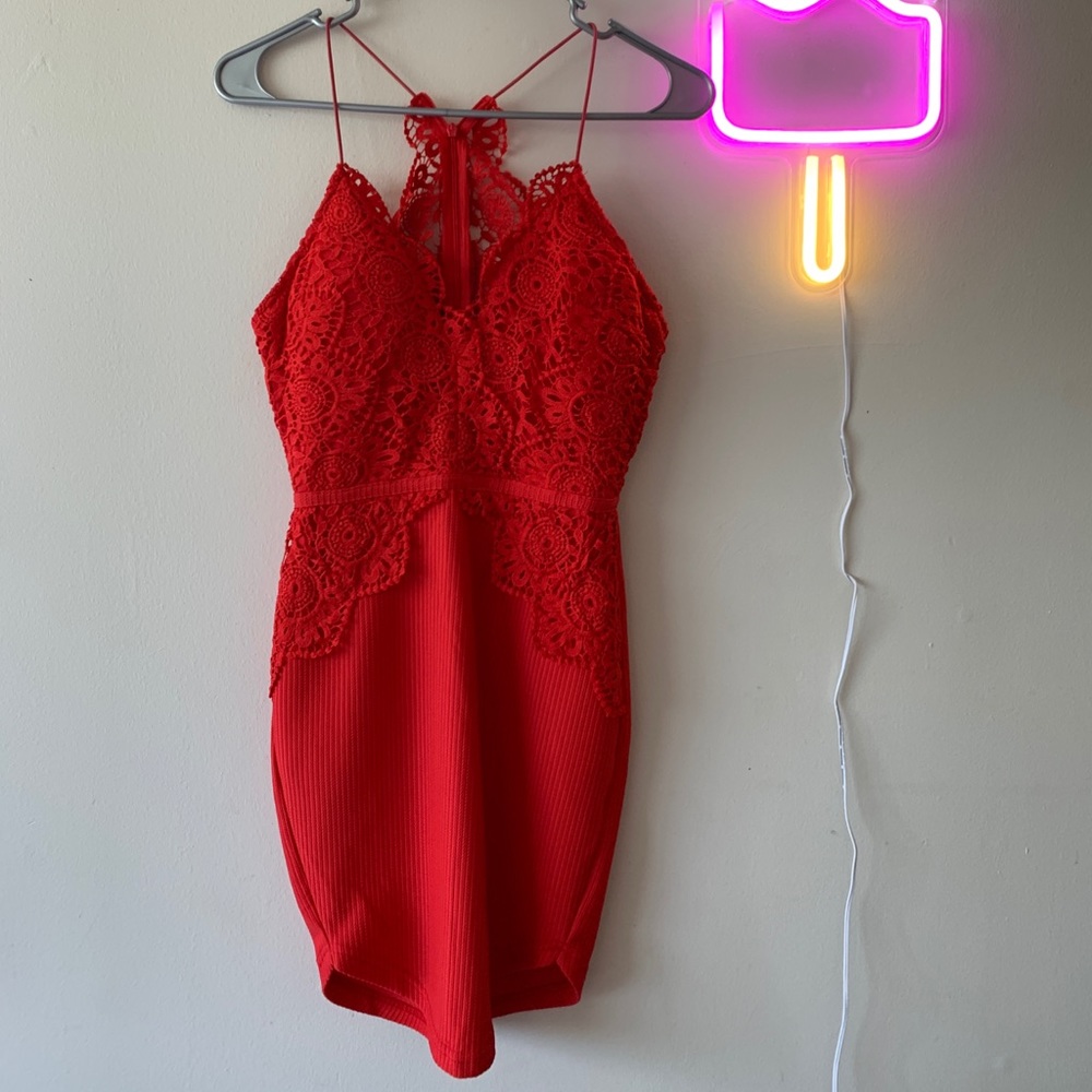Hello Molly Red lace dress